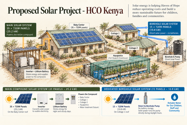 Concept rendering of HCO’s planned solar power system